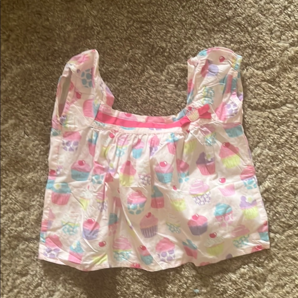 Gymboree Pastel Cupcake Print Blouse